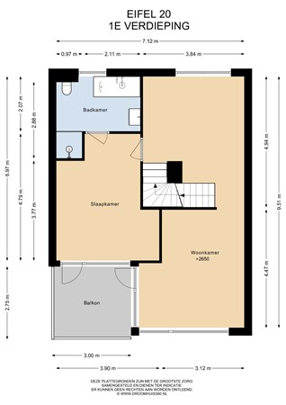Floorplan - Eifel 20, 6162 KC Geleen
